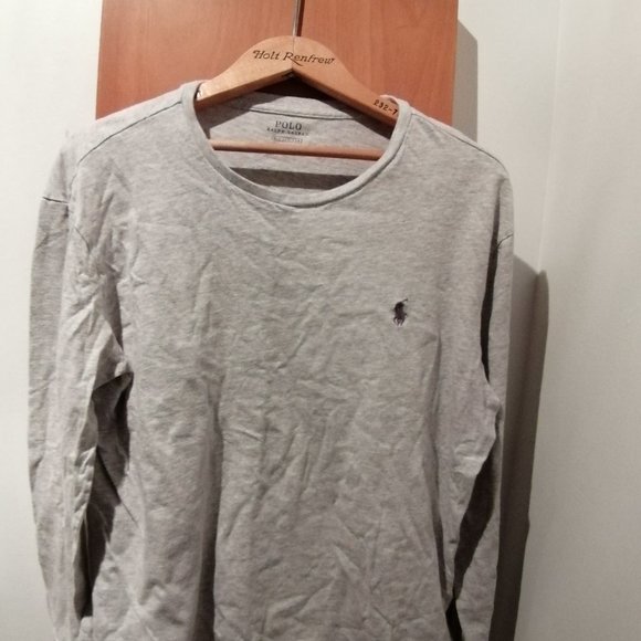 Mens Ralph Lauren Classic Athletic Heather Long Sleeve T-shirt - Picture 1 of 2